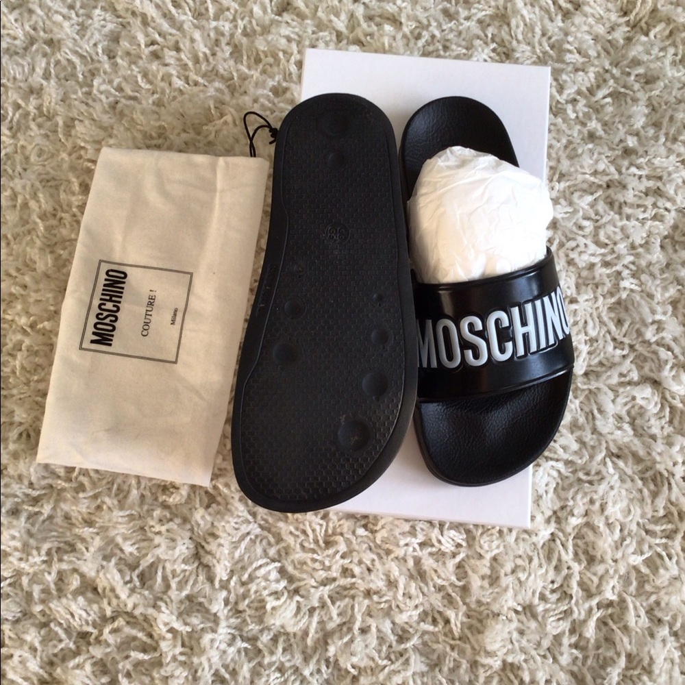 MOSCHINO COUTURE! - logo slides - EU38 or USA 7-7.5 - Picture 5 of 6